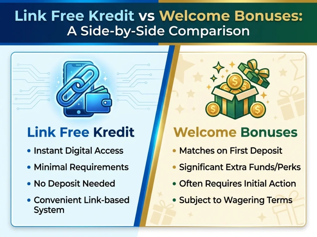 Link Free Kredit vs Welcome Bonuses: A Side-by-Side Comparison