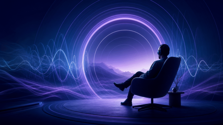 What is HypnoTube UK guide with headphones and calming sound waves